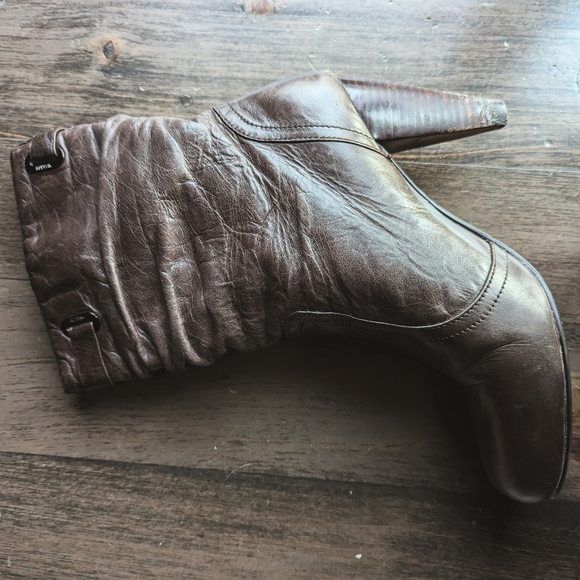 RUDSAK Brown Leather Slouch Ankle Boots - Size 39 - Picture 2 of 12
